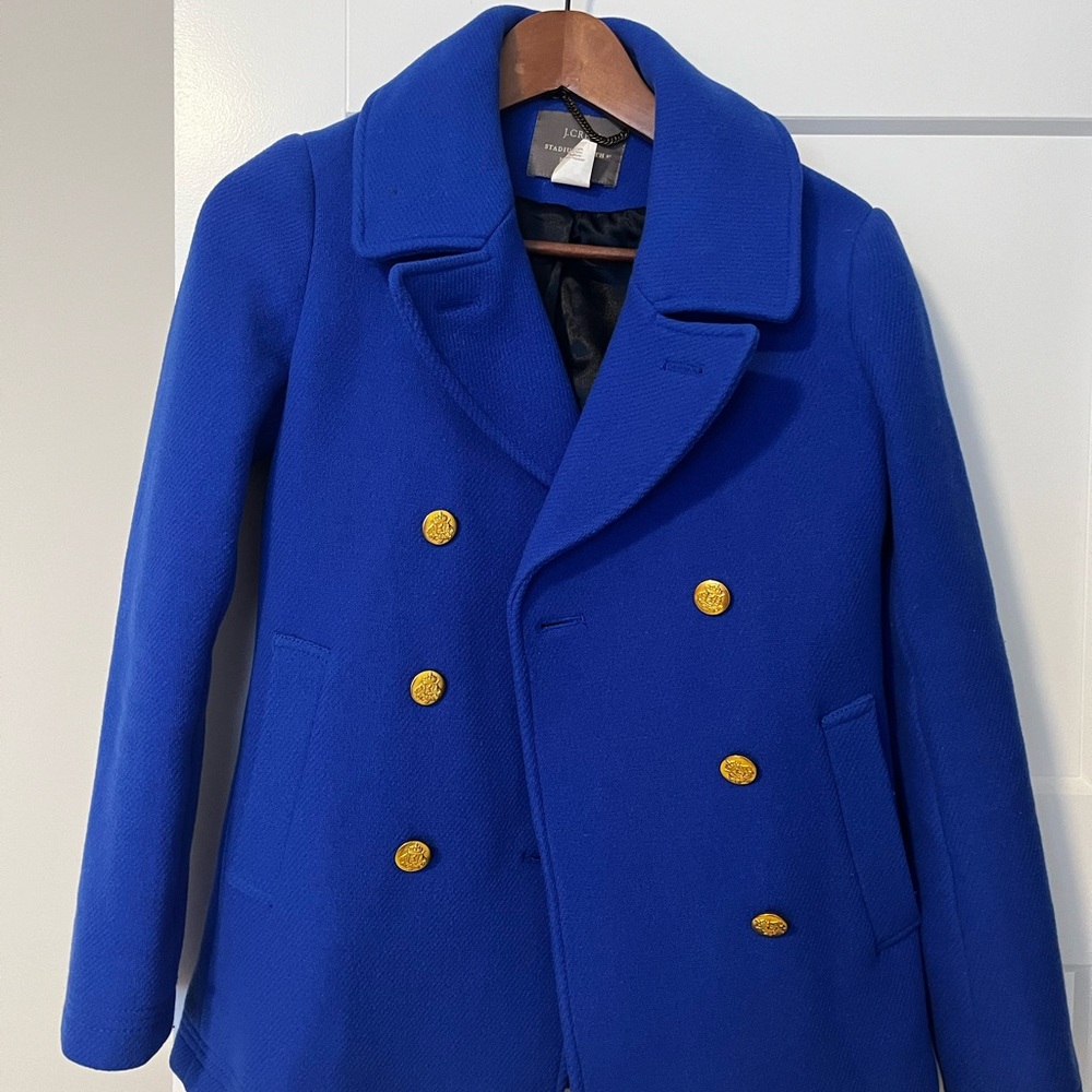 J. Crew Blue Jacket with Gold Buttons